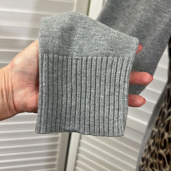 Chico’s Cardigan Size 1 (8) Peyton Long Line Leopard Print - Picture 9 of 15